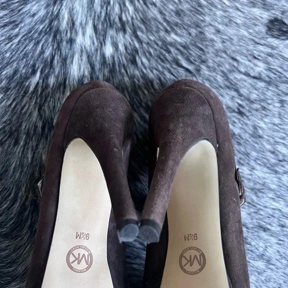 Michael Kors Brown Suede Mary Jane Heels - Picture 10 of 12